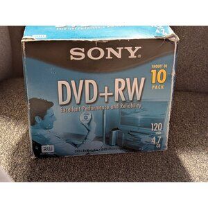 Sony DVD+RW 6+1 Pack 4.7GB 120-Mins Rewritable Discs For Video & Data Storage